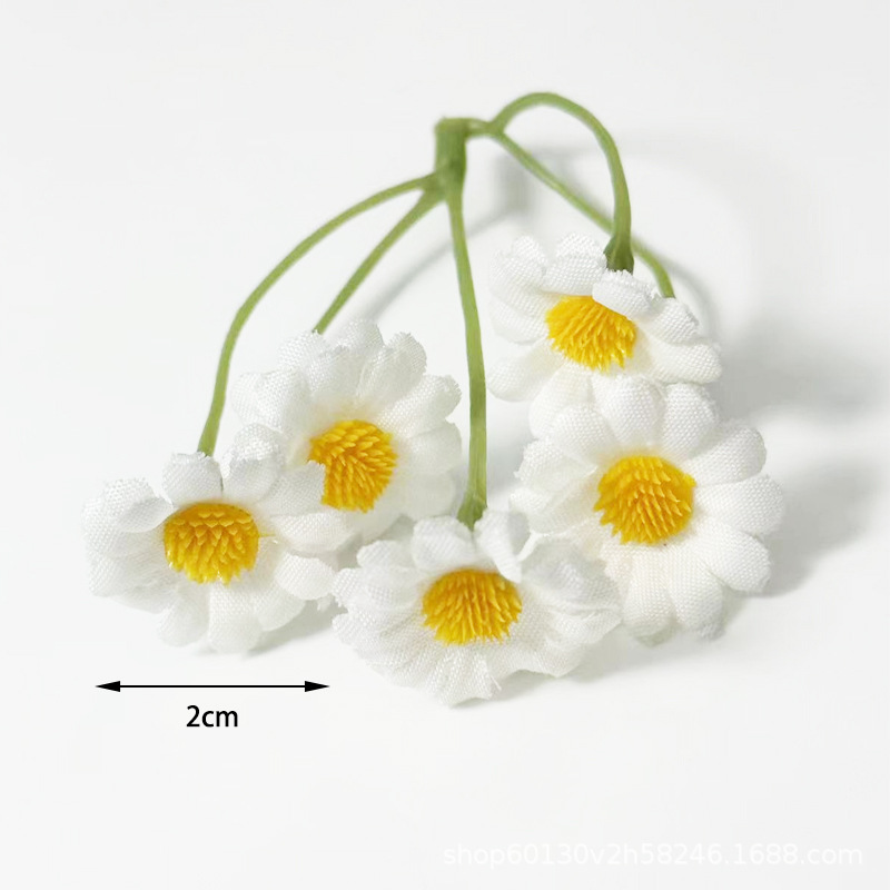 假花/仿真花DIY发饰配件/5朵塑膠花/仿真花/塑膠花产品图