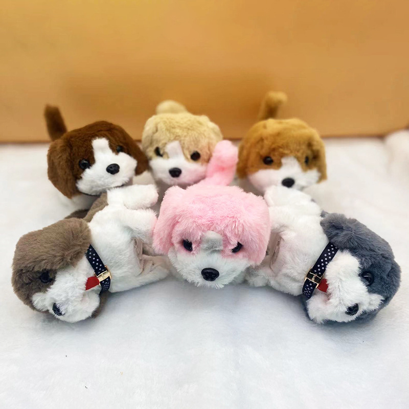 Artificial electric dog plush electric puppy can walk and bark and nod and wag tail teddy dog pet children's toy details Picture