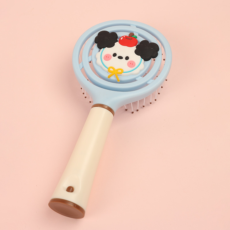 The new small-sized cartoon hollowed-out ribs comb from Baihe is cute, portable and a mini handheld hair massage comb with multiple colors and patterns Specification image