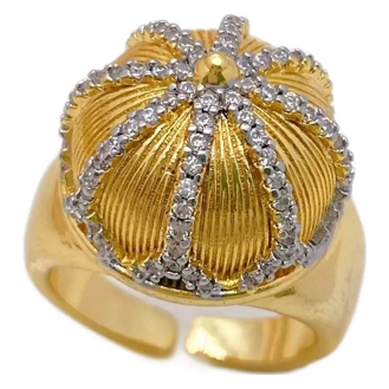 A simple two-color, gold-plated zircon geometric open ring for women on Instagram, a niche and high-end retro ring Item Picture