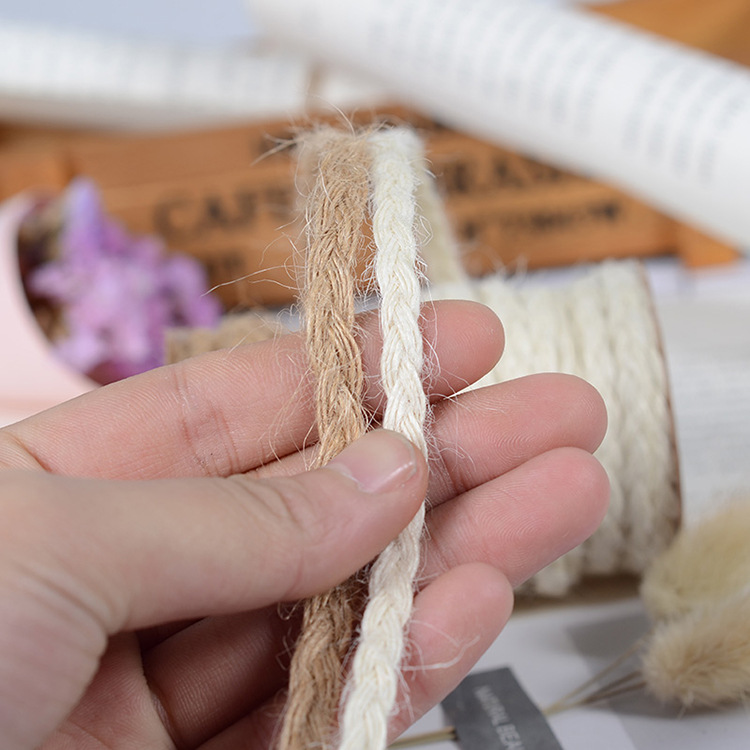 DIY small braids, braided hemp ropes, handmade accessories, photo wall, ropes, clothing, textiles, gift packaging, webbing Application Scenario