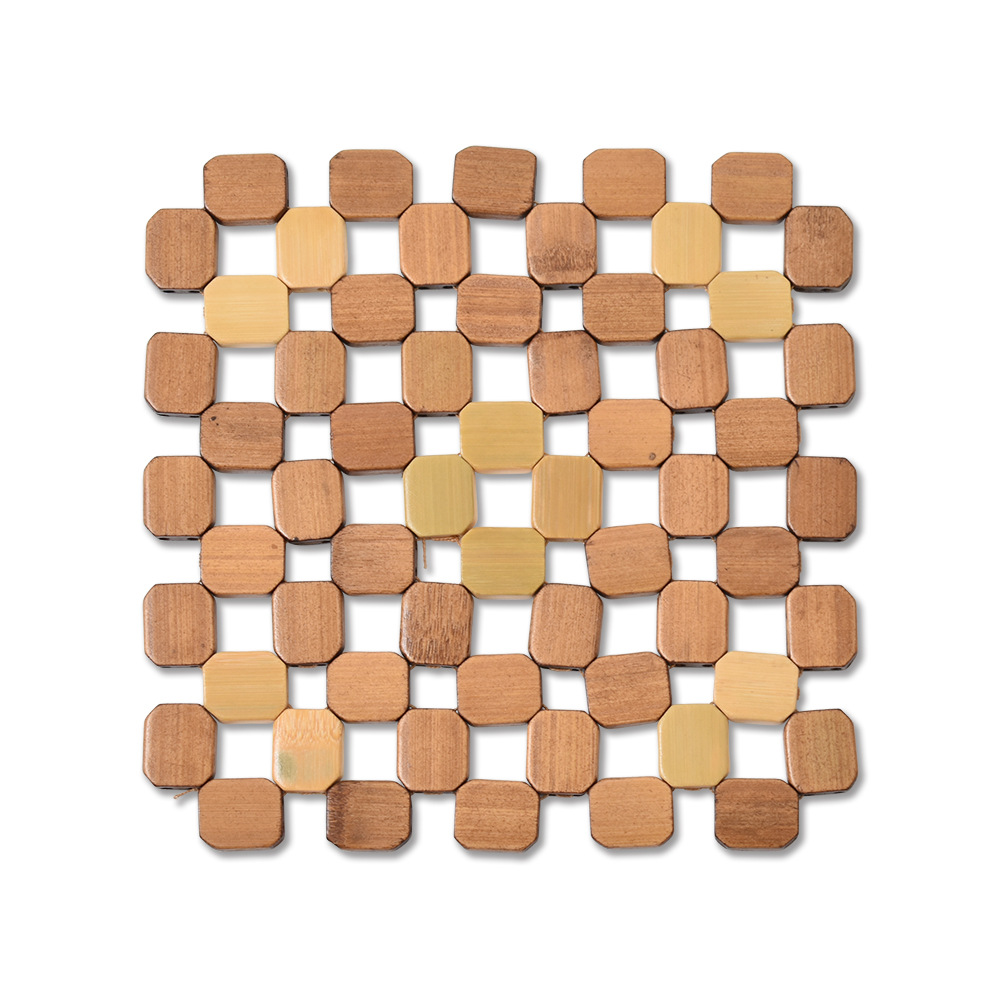 High-quality bamboo heat insulation pads, natural Nan bamboo heat-resistant table MATS, household dining table coasters and bowl MATS, high-temperature resistant heat-resistant pads
