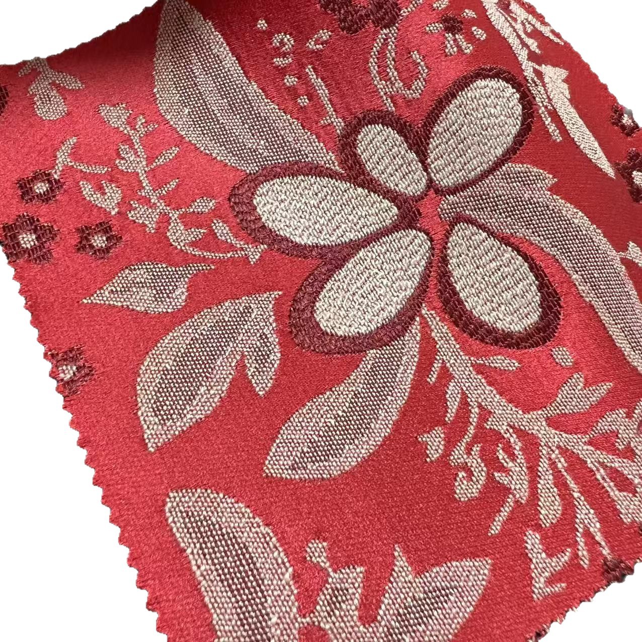 Star Flower 260g woven jacquard fabric blended with artificial cotton and polyester new Chinese-style dress fashion fabric Item Picture