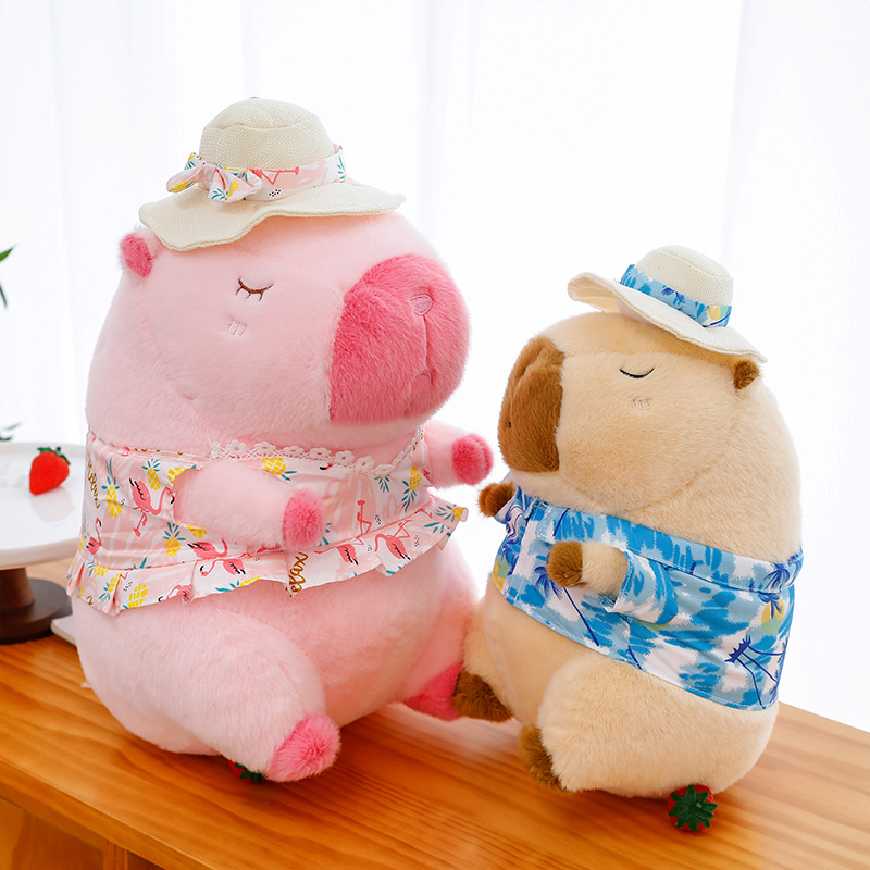 Summer Capibara plush toys, cute capybara plush pillows, children's birthday gifts details Picture