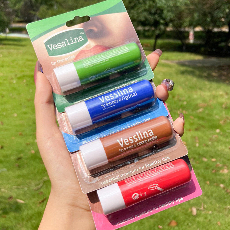 Vaseline Rotating Lip Balm Rose Moisturizing Lip Balm 4.8g 4-color Vaseline Lip Balm Application Scenario