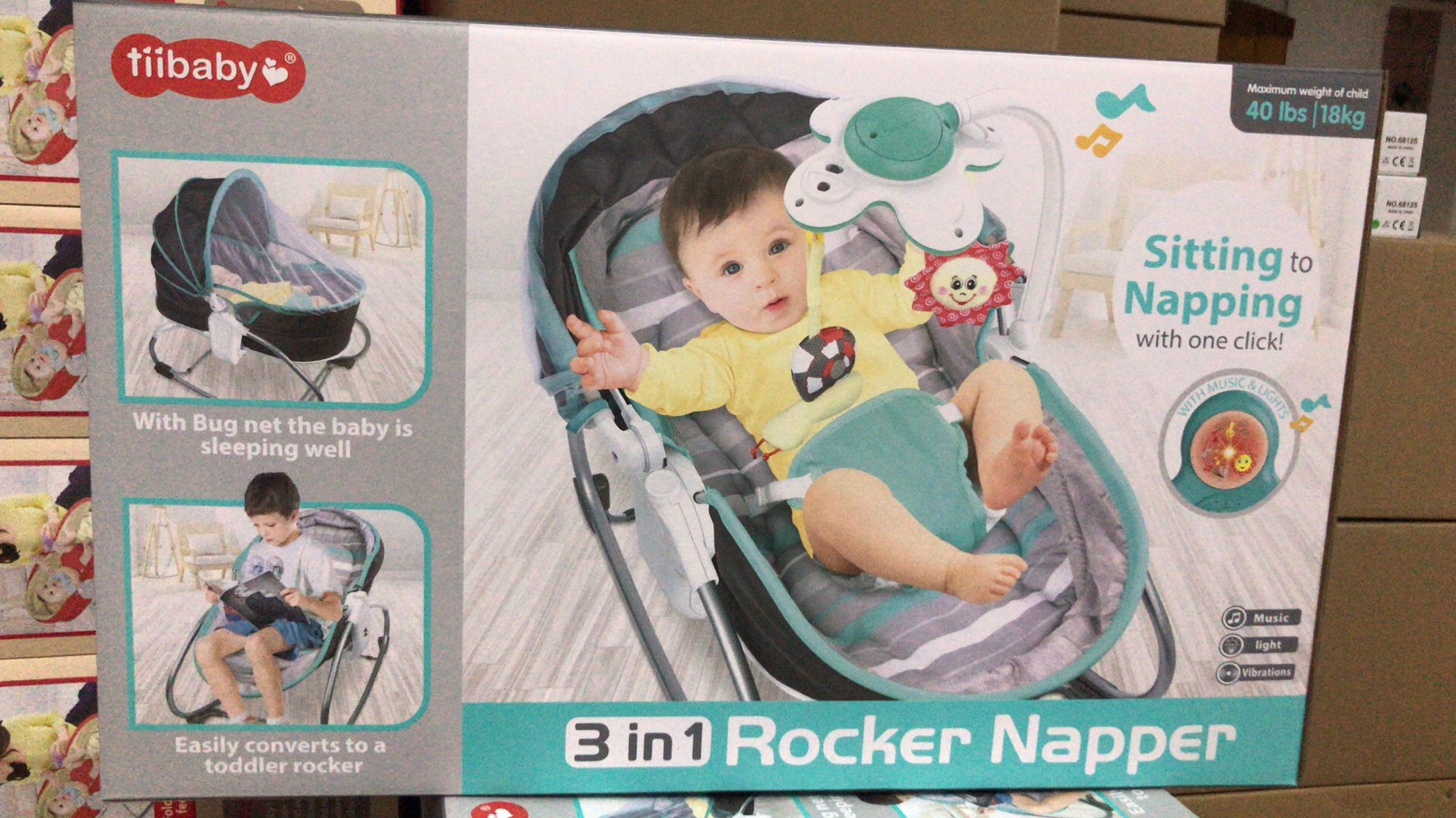 Multi-functional music vibration soothing cradle bed, 3-in-1 baby electric swing sleeping chair, with tent mosquito net Specification image