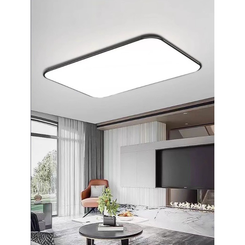 Ultra-thin LED modern, simple and elegant living room lights, bedroom rectangular hall, set meal dining room ceiling lights details Picture