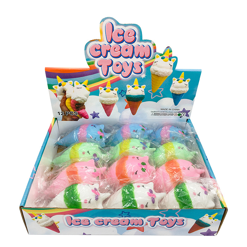 Cross-border supply ice cream flour release, Kneading Joy TPR simulation ice cream details Picture