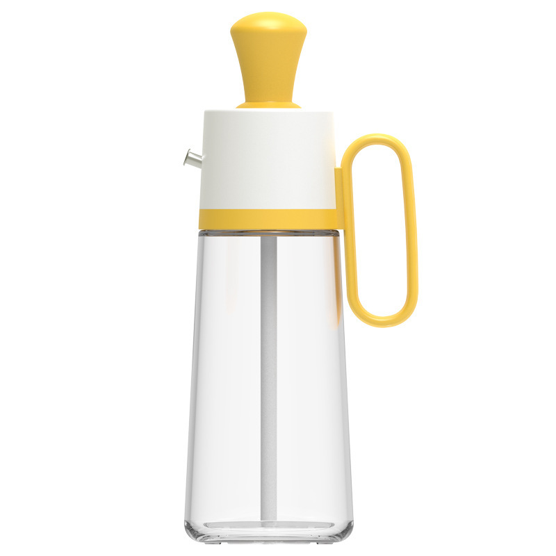 Transparent glass oil pot, pea brush, integrated oil control bottle, soy sauce and vinegar seasoning bottle, silicone brush head, steak barbecue brush Item Picture