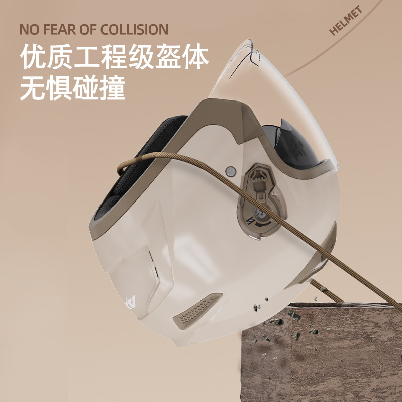 Special supply for foreign trade: motorcycle helmets for men to keep warm in winter, half helmets for electric bikes for women, and all-season sun protection safety helmets Application Scenario