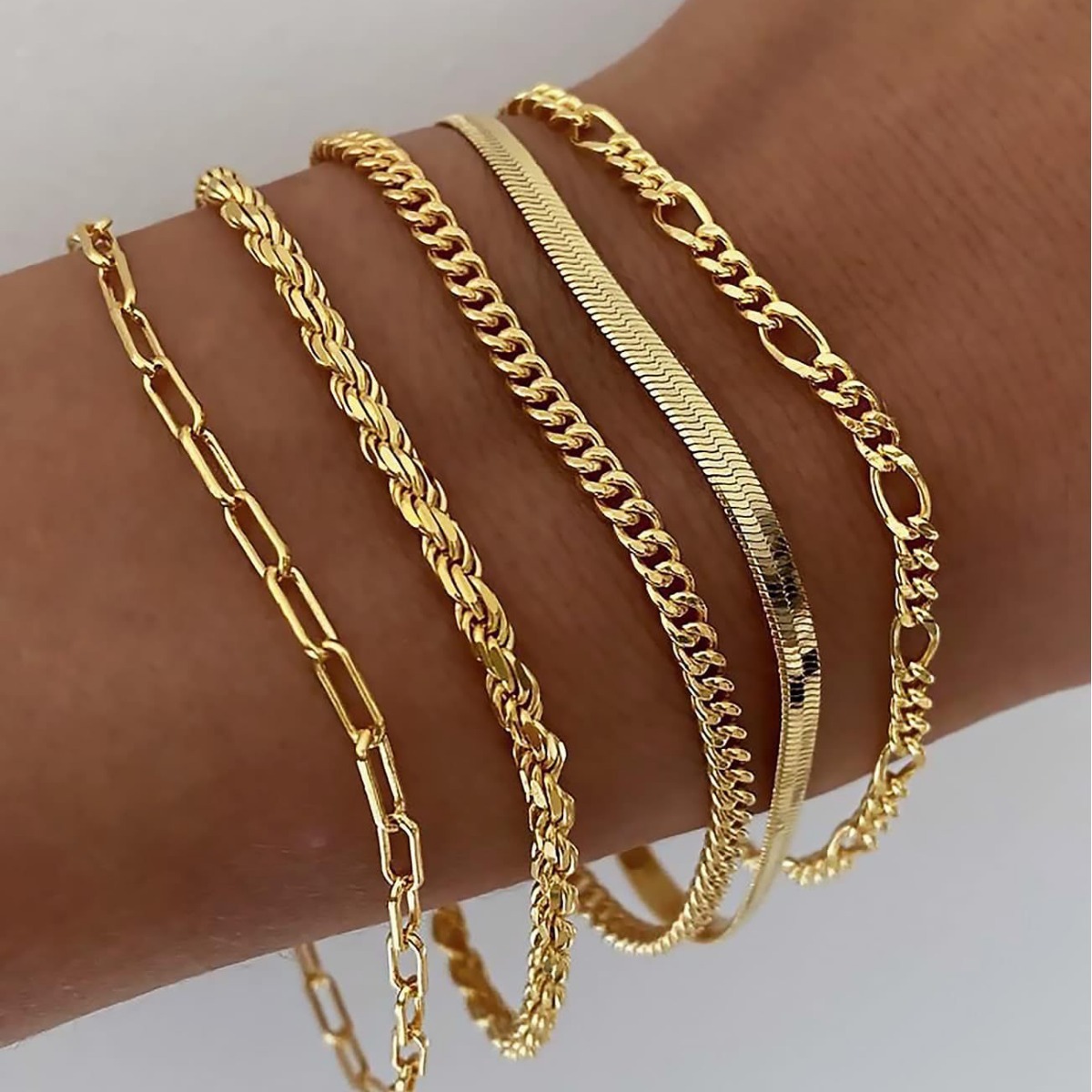 A new type of alloy combination bracelet and foot accessory six-piece set for cross-border trade is selling well details Picture