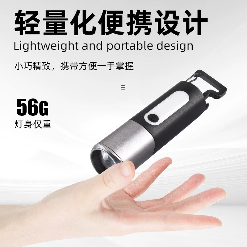 New product recommendation: Factory direct sales of multi-functional LED portable large-capacity work light, USB charging zoom flashlight Application Scenario