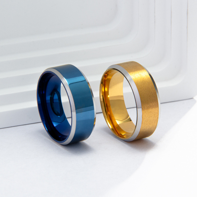 In 2025, Amazon cross-border jewelry supply: Simple and stylish stainless steel rings for men, wholesale of European and American jewelry and accessories Specification image