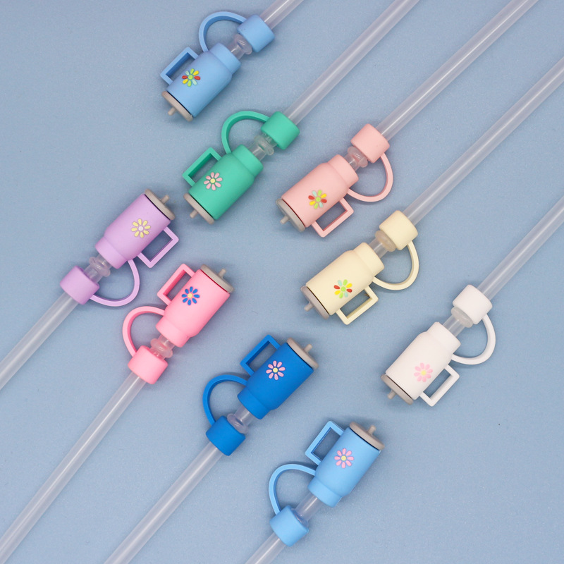 Amazon large-diameter 10mm straw cap, colorful teacup straw dust plug, bubble milk tea straw dust cover Specification drawing