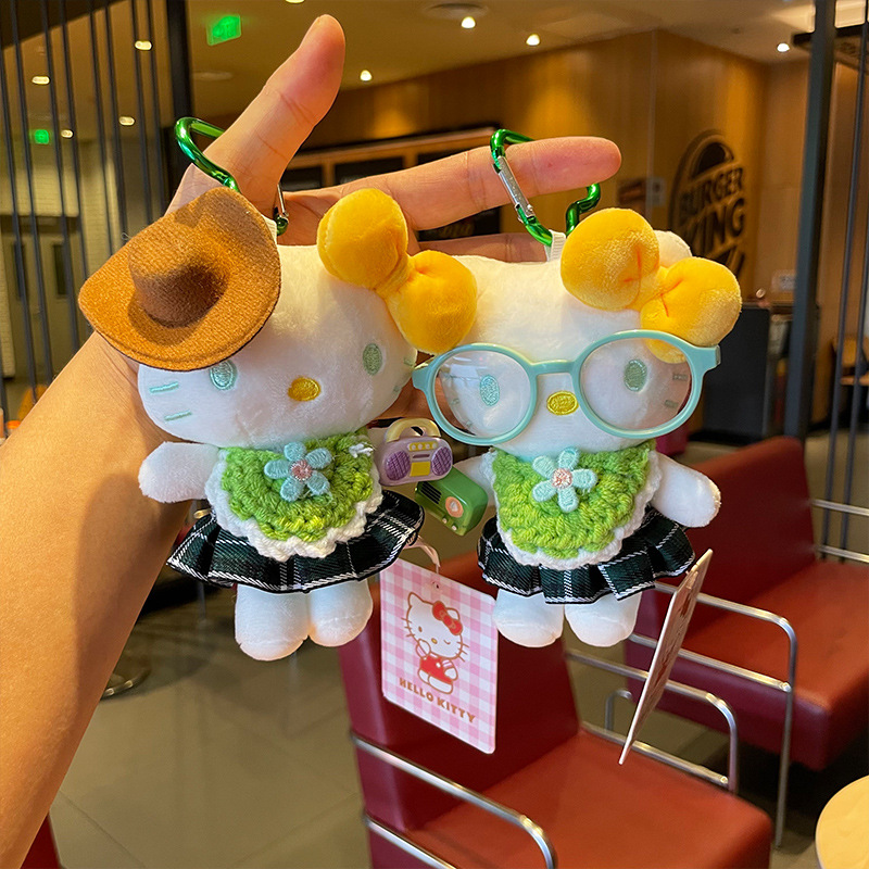 新款可爱hellokitty小挂件毛绒玩偶正版Kitty公仔布娃娃包包挂件