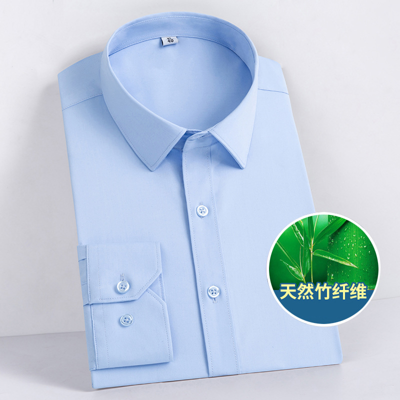 Spring style for both men and women, commuter men's bamboo fiber shirts, casual business professional warm shirts, long-sleeved men's wear Application Scenario