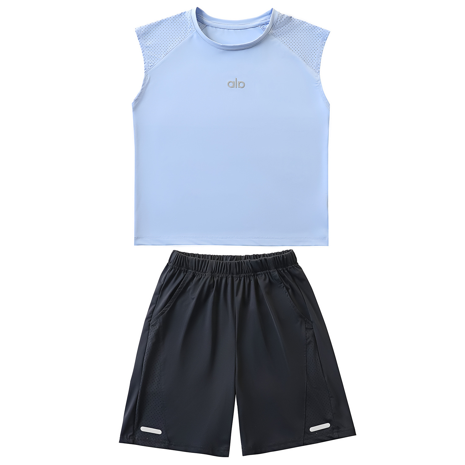 Children's quick-drying set, nylon vest, air-drying one piece, moisture-absorbing quick-drying sleeveless T-shirt, c children's sports top Item Picture