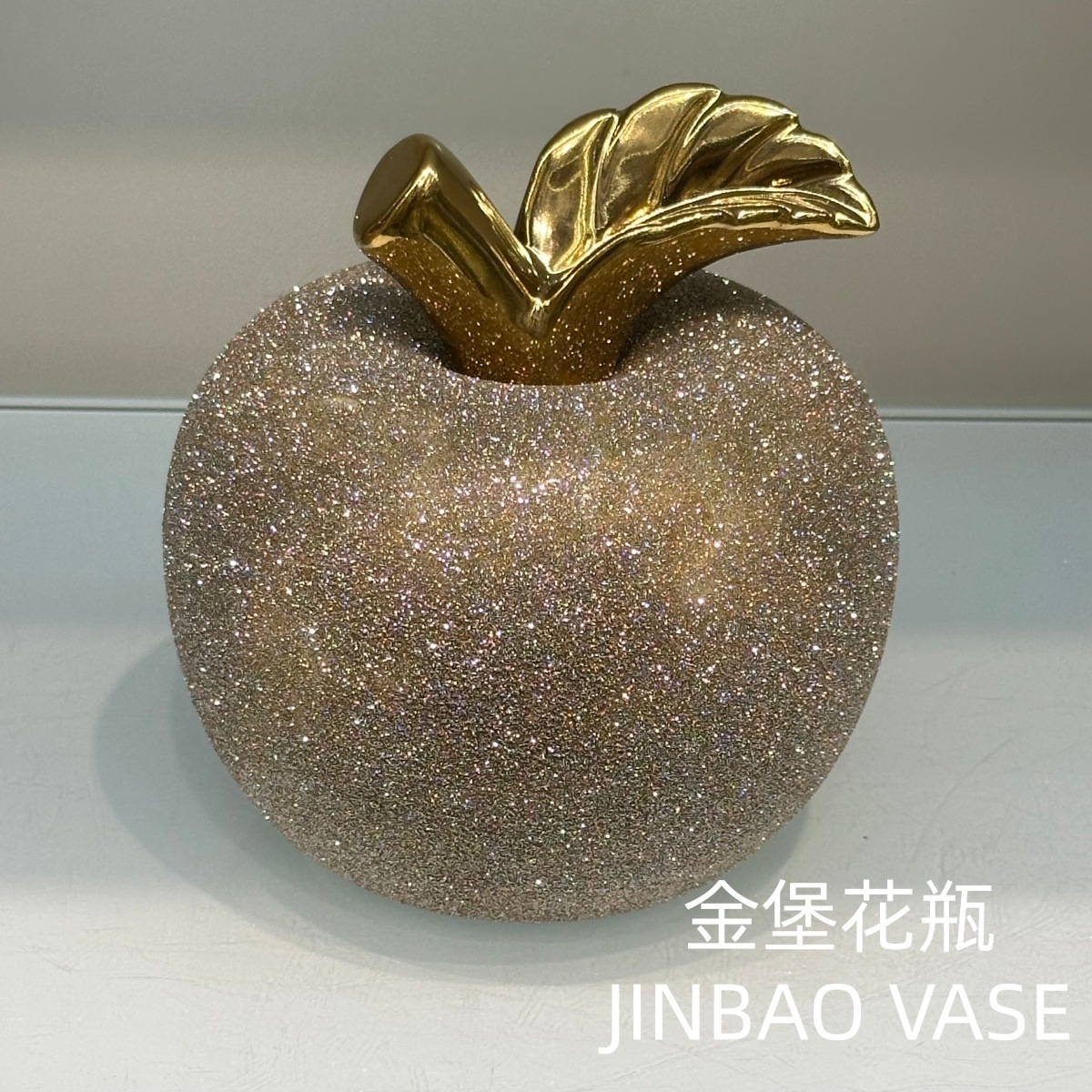 Light luxury high-end modern home handicrafts, electroplated gold sand ceramic ornaments for the wine cabinet decoration in the living room entrance hall of the moving house Specification image