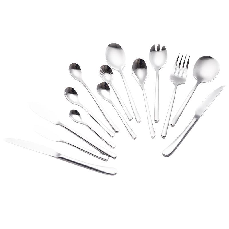 精致西式简约加厚方柄餐刀不锈钢西餐叉勺餐具牛排刀叉勺子详情图4