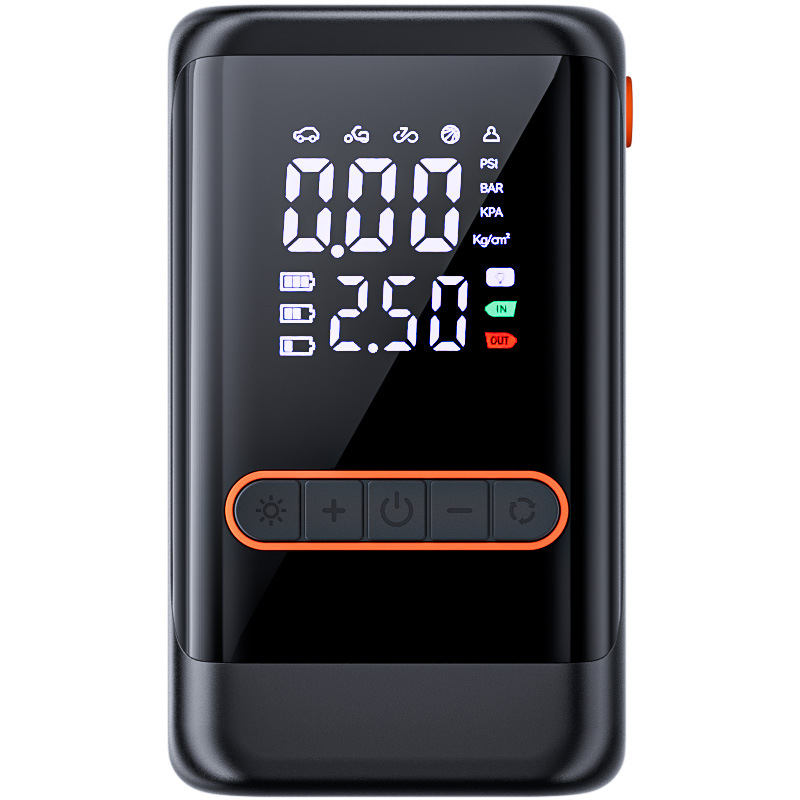 Cross-border car tire pump, portable intelligent digital display pump, handheld wireless charging emergency pump Item Picture