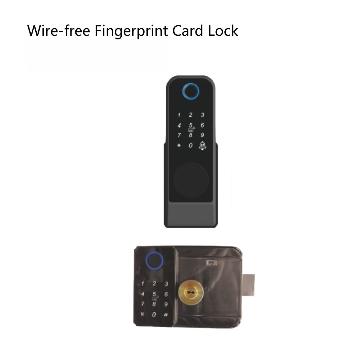KK smart bull head lock, old-fashioned anti-theft door, double-sided fingerprint lock, household stainless steel iron door, wooden door, apartment combination lock Application Scenario