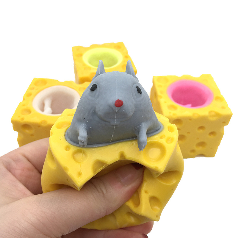 Cross-border source creative new cheese and cheese Squirrel Cup, Squirrel Kneading Fun, cheese stress-relieving toy