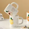 Creative fruit ceramic cups, high appearance level, large-capacity mugs, office and home coffee and milk cups, gift cups Specification image