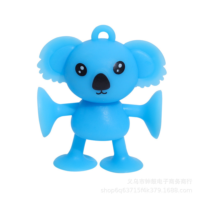 A new cross-border best-selling cartoon suction cup animal doll toy, a fun bathing, car ride and house play toy Item Picture