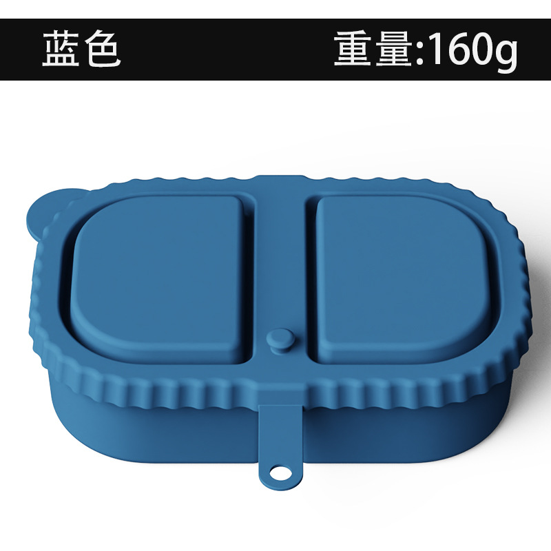 silicone snack container硅胶双格调味盒酱料盒带盖硅胶零食容器详情图4