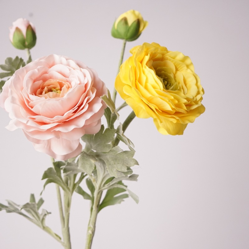 手感保湿花毛莨 洋牡丹客厅卧室餐桌花装饰品酒店花艺假花仿真花