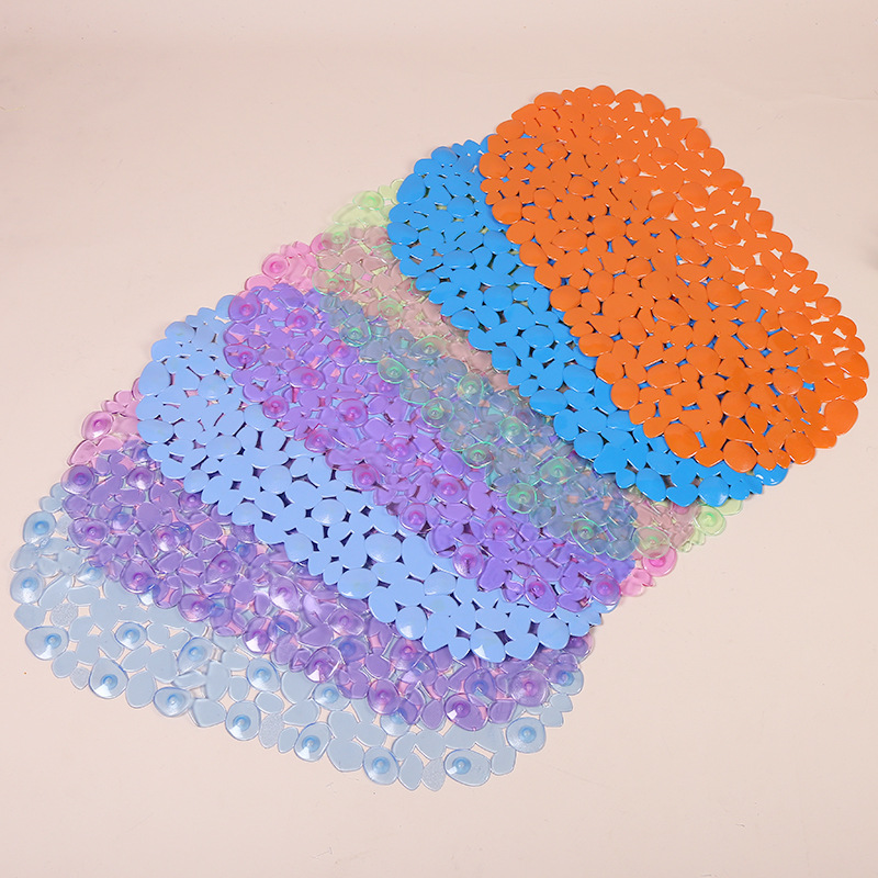 新款椭圆石头纯色镂空 F-01 /03浴室防滑垫 进门入户客厅地垫批发