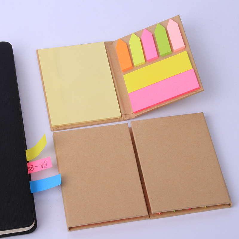 Customized kraft paper combination sticky notes, notepads, color printing, multi-functional creative office stationery by the manufacturer details Picture