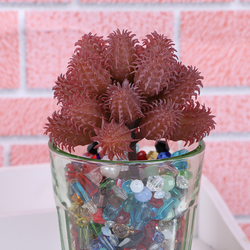 防真插花/多肉仿真花/仿真花/微景观手工苔藓批发/针织花细节图