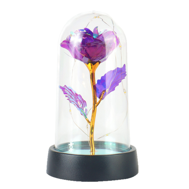 永生花/永生花装饰/永生树/樱花手链/永生花透明罩展示盒白底实物图