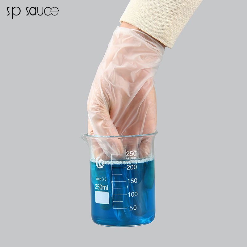 100 pairs of disposable nitrile latex anti-cross household protective thickened pvc isolation nitrile gloves Specification image