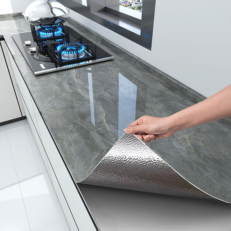 厨房防水防油贴纸防火耐高温灶台墙纸专用2025新款加厚铝箔底自粘