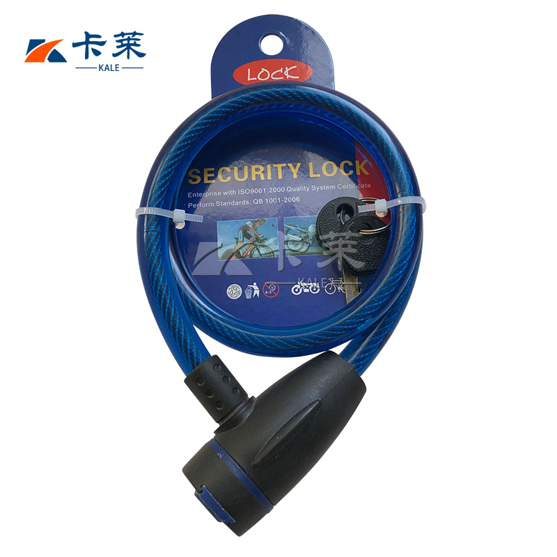 Bicycle lock, steel wire lock, road bike lock, steel cable rubber ring lock, portable bike lock, electric bike and bicycle anti-theft lock details Picture