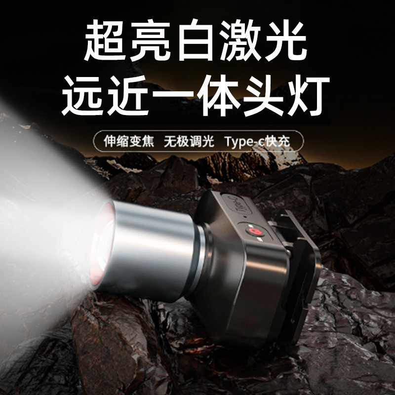 Wholesale of long-endurance high-intensity lithium battery head-mounted charging lighting miner's lamps and outdoor high-intensity led headlamps details Picture