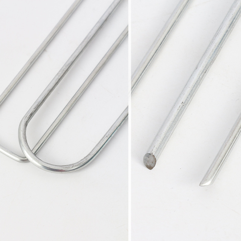 U-shaped ground nails, lawn nails, ground fabric nails, insect-proof fabric nails, galvanized ground nails, greenhouse and orchard ground film nails, outdoor tent nails Specification image