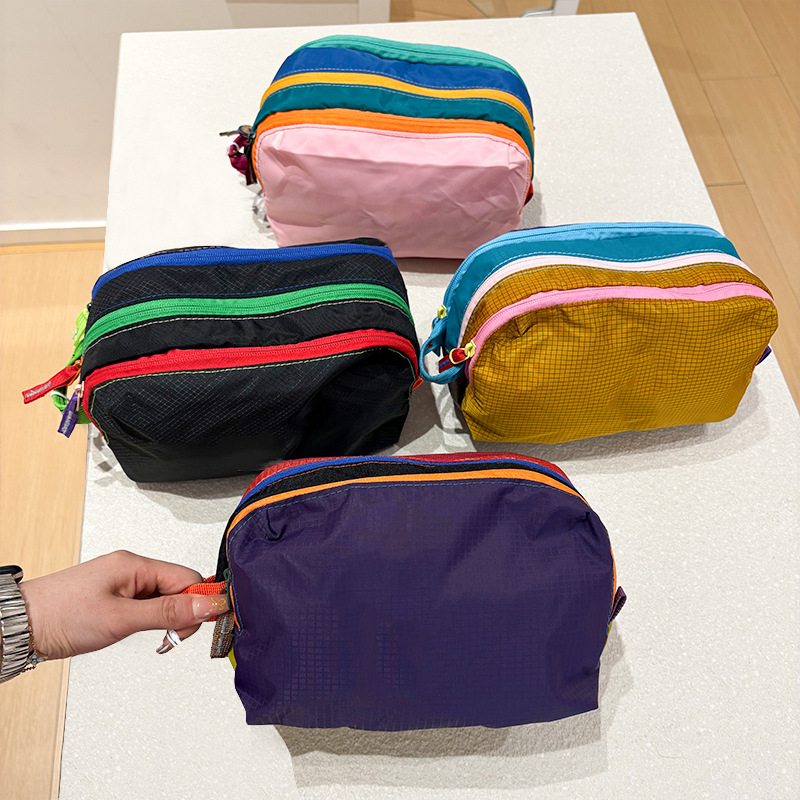 Alpaca bag, dopamine toiletries bag, embroidered crossbody bag, large-capacity storage bag, embroidered bag, color-blocking crossbody makeup bag