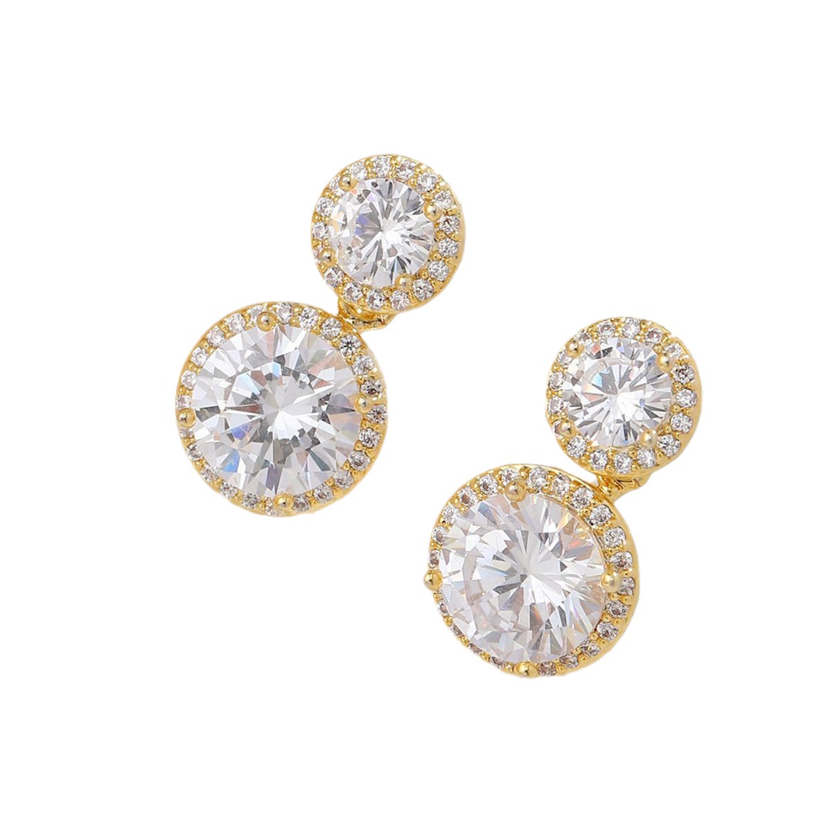 Fashionable super flash zircon earrings, women's ins high-end feel, real gold plated 925 silver needle earrings, quality earrings manufacturer wholesale Item Picture
