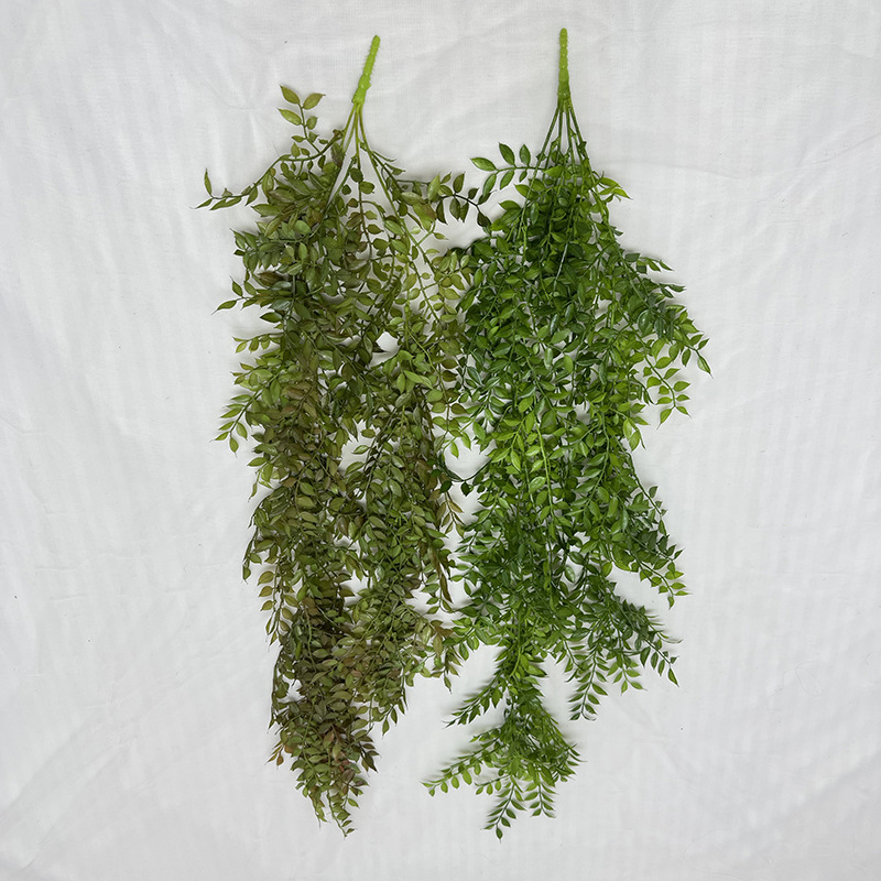 Artificial green plants, wall-hung orchids, flower decorations, hanging plants, artificial flowers, vines, grass, ferns, grass hangings, and artificial horticulture details Picture