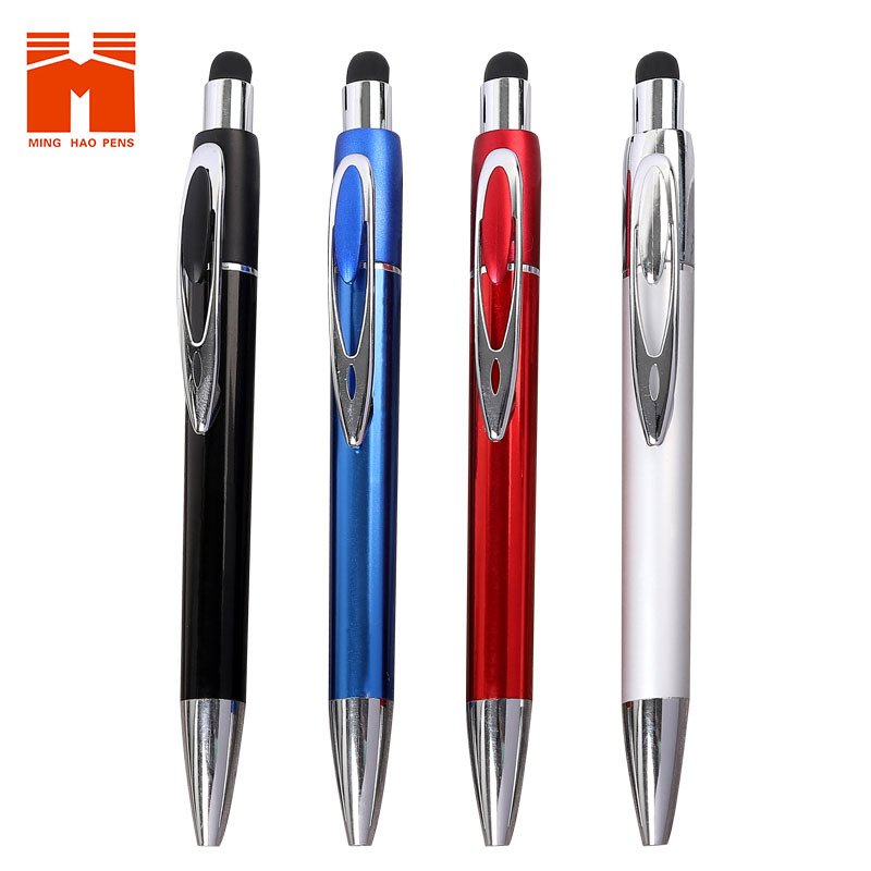 Wholesale touch screen ballpoint pens from the manufacturer. Touch screen pens with steel rods and ballpoint pens full figure