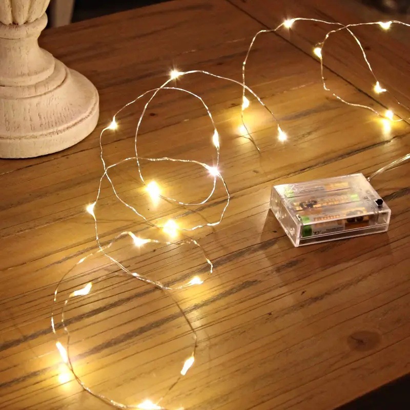 Battery box, led light string, copper wire light string, cake decoration gift box, light strip, Christmas color light, No. 5 battery box details Picture