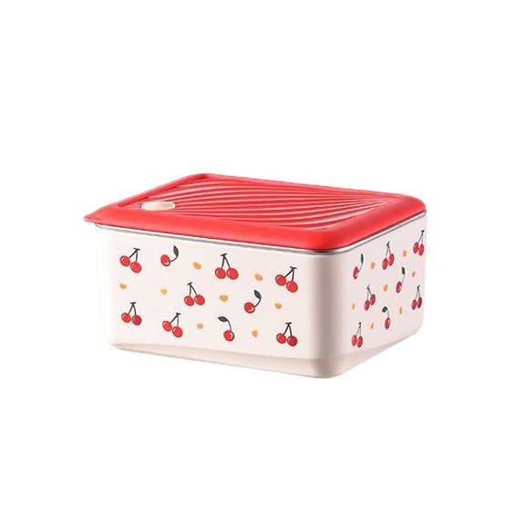 2026 Cream Cherry Office Workers' Special Bento Box, 2304 Stainless Steel insulated lunch box, microwave-safe for portioning Item Picture
