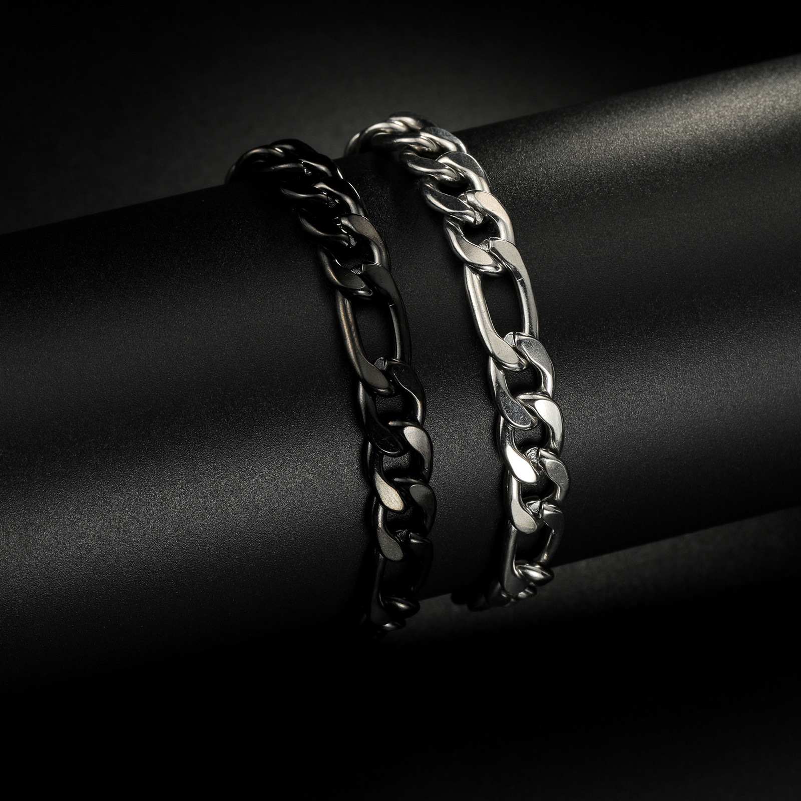 Titanium alloy NK Cuban chain bracelet DIY fashionable and personalized accessory bracelet bag chain flat chain men's chain details Picture