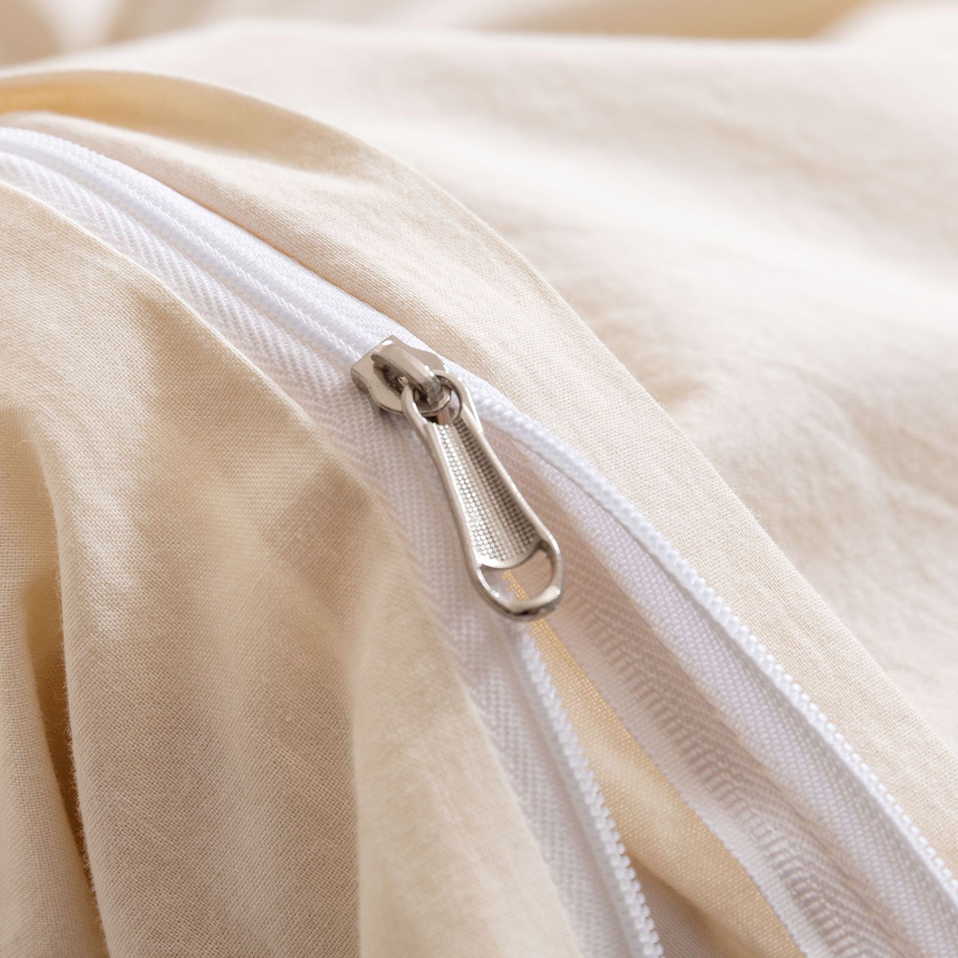 厂家直销水洗全棉四件套简约民宿床上用品家纺纯棉被套床笠三件套详情4