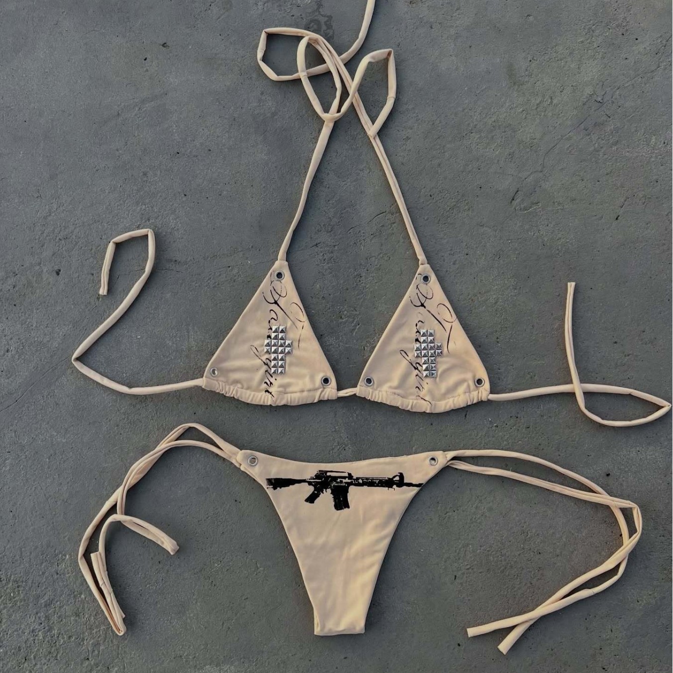 New European and American style summer sexy two-piece bikini with straps, hot girl vacation style Y2K beach bikini full figure