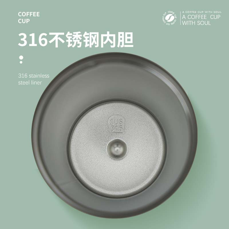 Customized logo engraving gifts: 316 stainless steel insulated cups, simple portable coffee cups for women, car and outdoor water cups details Picture