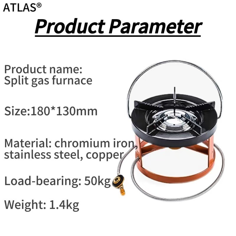 Outdoor high-intensity three-burner gas stove, three-star stove, portable camping and picnic cookware, mini gas cylinder, gas stove Application Scenario